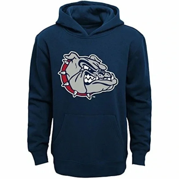 NWT [Gen2] Gonzaga Bulldogs NCAA Team Logo Pullover Hoodie Navy Blue Kids M 5/6 - Picture 2 of 10